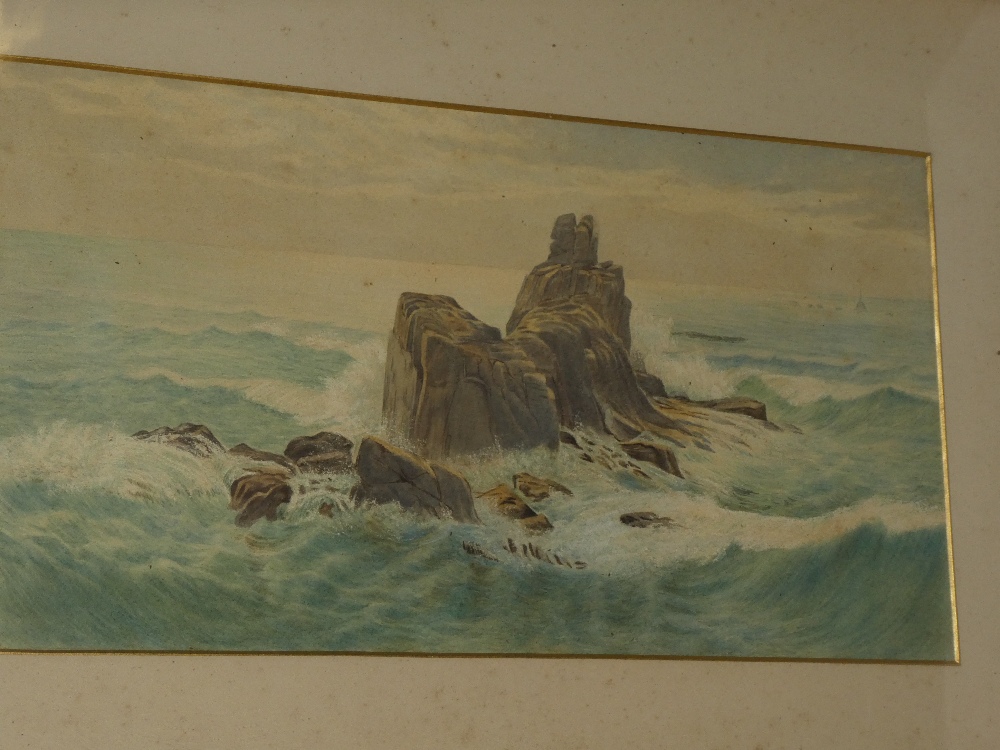 Artist unknown - watercolours Cornish coastal scenes, - Image 2 of 2