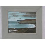 Biddy Picard - oil on board "Somewhere in West Penwith", signed, labelled to verso,