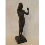 A good quality bronze figure of a standing male nude signed Vobrova,