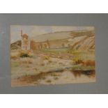 A**G**Cruickshank - watercolour "Wheal Ellen Navvy Pit Porthtowan", signed, labelled to verso,