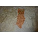 Two various embroidered silk christening gowns, embroidered, cotton clothing,