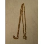 A 9ct gold flat chain link necklace