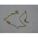A 9ct gold flat link chain necklace