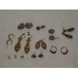 Various pairs of good quality dress earrings,