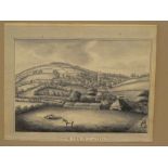 An early 19th Century grisaille watercolour "South View of St Austle",