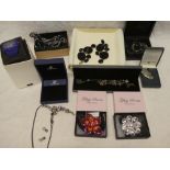 A selection of various costume jewellery including Swarovski crystal pendant necklace with earrings,