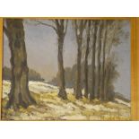 Cedric Harvey - oil on canvas "The Thaw", signed, labelled to verso,