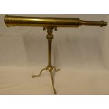An old brass telescope,