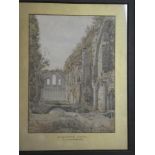 R**Phene - watercolour "St Josephs Chapel Glastonbury", signed and dated 1876,