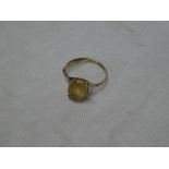 A 9ct dress ring set citrine