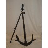 An old iron ship's anchor,