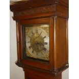 An early 19th Century longcase clock by Thomas Baker of Melksham with 11" brass and silvered square