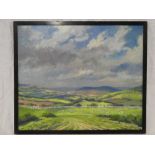 P**H** Brown - oil on board "The Cotswolds looking towards Cleeves Hill", signed, labelled to verso,