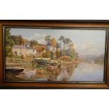 Nancy Bailey - oil on canvas "Reflections, St Clements, signed, inscribed to verso,
