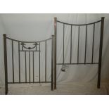 A pair of solid brass single bed ends,