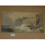 Artist unknown - watercolours Cornish coastal scenes,