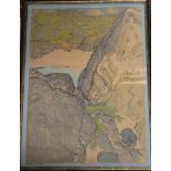 A coloured limited edition lithograph "Sand and Rocks, Achmeluich", signed in pencil Frances Walker,