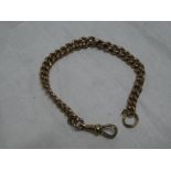 A 9ct gold chain link bracelet with spring clasp