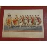 A hand coloured engraving of George IV's coronation "The King 19th July 1821",