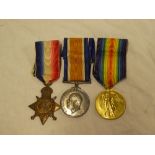 A 1914/15 star trio of medals awarded to No. 2909 Pte. G.N.