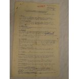 An original First War secret attack instruction document relating to the 36th Infantry Brigade