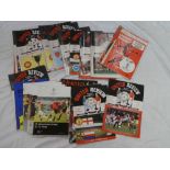 A selection of over 30 Manchester United football programmes,