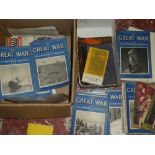 Various military related volumes including The Great War magazine,