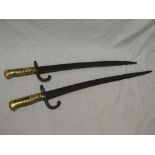 Two 19th Century French Chassepot bayonets,