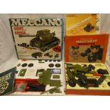 Two boxed Meccano military vehicle sets including "Meccakit Armee 200" and set No.