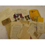 A 1939/45 star, France and Germany star and 1939/45 war medal with certificate of service for Mne.A.