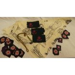 Three Second War Woman's Land Army embroidered arm bands,