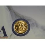 A 1981 mint gold sovereign contained within Diana Princess of Wales limited edition stamp cover