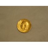 A George V 1912 gold half sovereign (vf)