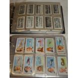 Two albums containing various part sets of cigarette cards including Raydex - Musical Instruments;