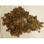 A large selection of mixed pre-decimal bronze coinage