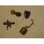 A small selection of various badges including enamelled Control Commission Germany lapel badge