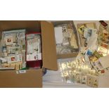 A box containing a large selection of various sets and part sets of mixed cigarette cards