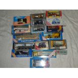 A selection of mint and boxed commercial vehicles including Corgi, Jada, Tekno and others etc.