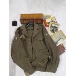 An 1951 pattern battle dress blouse and trousers to a Lieutenant of the Royal Engineers together