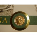 A 1982 mint gold sovereign contained within Princess Diana 21st Birthday limited edition