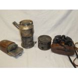 A First War Officer's private purchase spirit kettle with burner by Drew and Sons together with