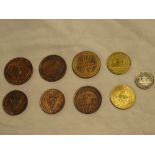 A selection of copy Cornish mining tokens