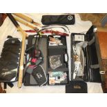 A good selection of modern quality archery equipment included cased KAP archery bow with fittings