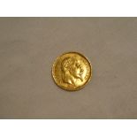 A French 1866 gold 20 franc coin (vf)