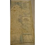 A Second War Royal Australian Air Force airman's silk scarf with printed map of East Borneo dated