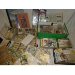 A large selection of various part sets of cigarette cards - varying subjects