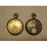 Two military services pocket watches, one by Damas marked "G.S./T.P.