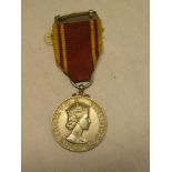 A Fire Brigade Exemplary Service medal awarded to Fireman William Henry John Lobb