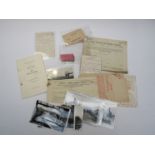 A box containing mixed railway paperwork to include tickets, luggage labels,