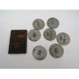 Assorted track cant numbers - 5, ¾, 3, 2, 3¾, 2,